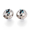 Alloy Rhinestone European Beads FIND-N009-11P-2