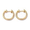 Lock Brass Huggie Hoop Earrings for Women EJEW-B056-14G-1