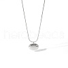 Fashion Oval Stainless Steel Stud Earrings & Pendant Necklaces Sets for Women TU0111-1-5