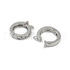 Brass Cubic Zirconia Fold Over Clasps KK-Z078-08P-2