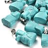 Synthetic Turquoise Pendants G-B127-07P-10-1