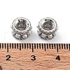 Rack Plating Brass Micro Pave Cubic Zirconia European Beads KK-P247-15P-3