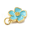 Rack Plating Brass Enamel Charms KK-O142-56G-01-3