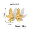 Fashionable Stainless Steel Leaf Stud Earrings for Women SH3836-3-3