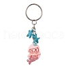 Mermaid Opaque Resin Pendant Keychain X1-KEYC-JKC00624-04-1