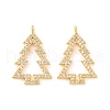 Brass Micro Pave Clear Cubic Zirconia Pendants KK-U017-07B-G-1