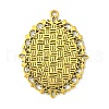 Tibetan Style Pendant Cabochon Settings X-TIBEP-G007-AG-2