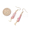 Natural Quartz Crystal Dangle Earrings EJEW-JE06410-01-3