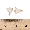 10Pcs Brass Crystal Rhinestone Connector Charms KK-V006-04G-01-4