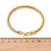 Twisted 304 Stainless Steel Bangles for Women BJEW-P352-01G-3