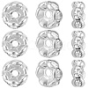 Beebeecraft 100Pcs Rack Plating Brass Rhinestone Spacer Beads KK-BBC0016-22S-1