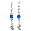 5 Pairs 5 Styles Ocean Theme Alloy Dangle Earrings EJEW-JE05475-S-2