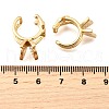 Brass Micro Pave Clear Cubic Zirconia Cuff Earrings EJEW-F370-24G-4
