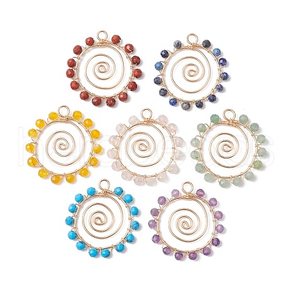 Natural Lapis Lazuli & Amethyst & Green Aventurine & Agate & Rose Quartz & Red Jasper PALLOY-JF02746-1