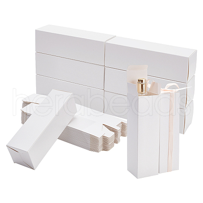 Rectangle Kraft Cardboard Box CON-WH0107-13B-1