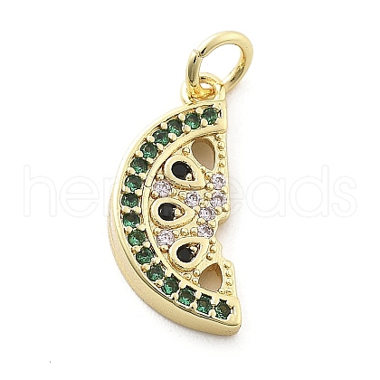 Brass Micro Pave Cubic Zirconia Pendants KK-Q029-02B-G-1