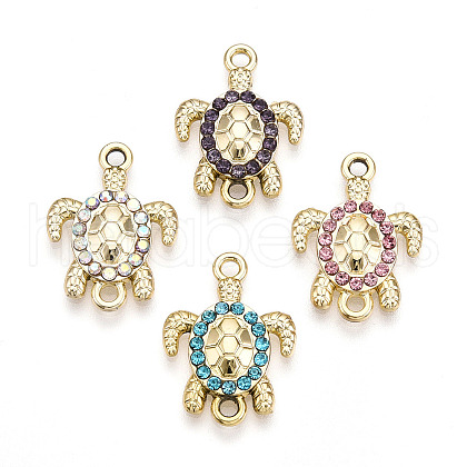 Alloy Rhinestone Connector Charms ALRI-T011-04-1