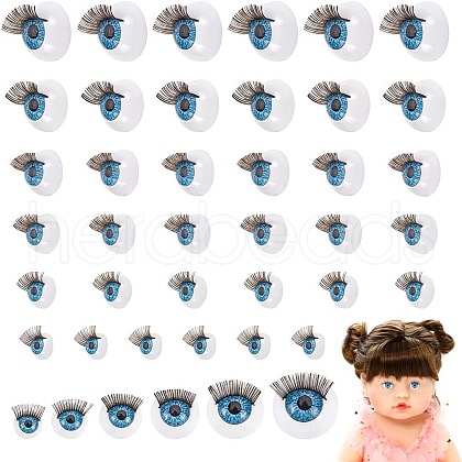   24 Pairs 6 Styles Plastic Doll Eye Patch KY-PH0002-01A-1