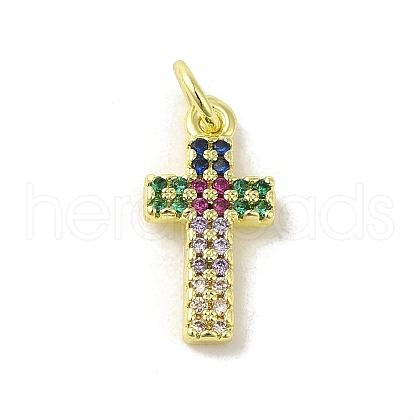 Brass Micro Pave Cubic Zirconia Pendants KK-M283-20B-02-1