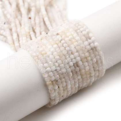 Natural Rainbow Moonstone Beads Strands G-G140-C01-02-1