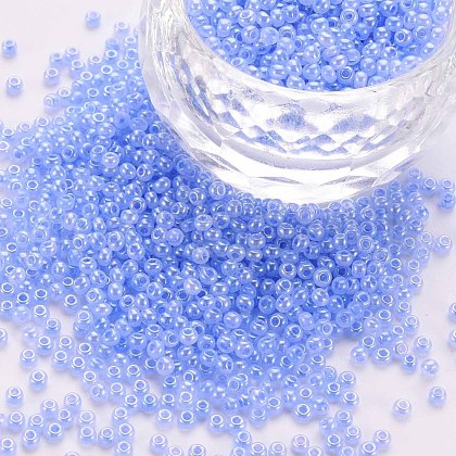 12/0 Imitation Jade Glass Seed Beads SEED-S049-A-005-1