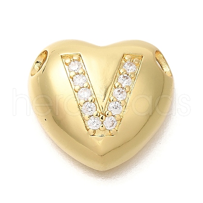 Rack Plating Brass Micro Pave Cubic Zirconia Pendants KK-I722-04G-V-1