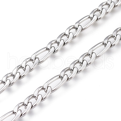 Tarnish Resistant 304 Stainless Steel Figaro Chain CHS-M003-12P-A-1