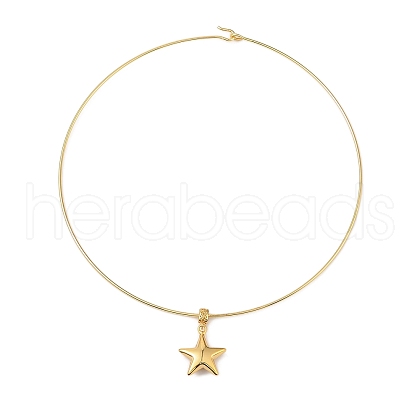 Brass Charm Necklace BJEW-Q350-04A-G-1