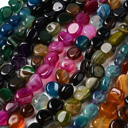 Natural Agate Beads Strands G-H295-D01-1