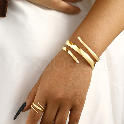 Alloy Cuff Bangle & Finger Rings Sets FS-WG33732-02-1