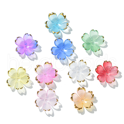 160Pcs 8 Colors Acrylic Bead Caps OACR-CJ0001-47-1