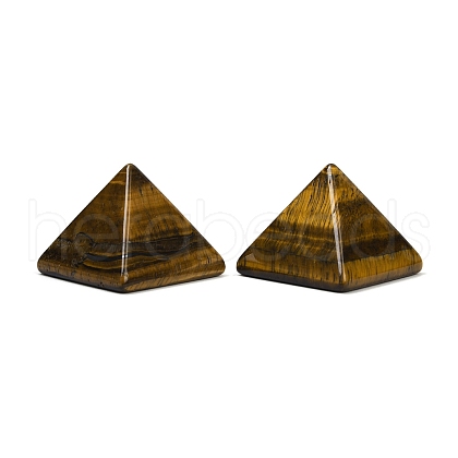 Natural Tiger Eye Orgonite Pyramid Display Decorations G-C186-07E-1