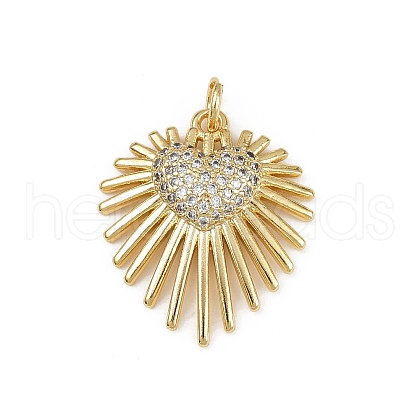 Brass Micro Pave Cubic Zirconia Pendants KK-S528-12G-1