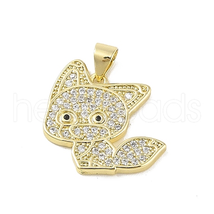 Brass Micro Pave Cubic Zirconia Pendants KK-E111-27G-1