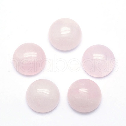 Natural Rose Quartz Cabochons X-G-P393-R20-4MM-1