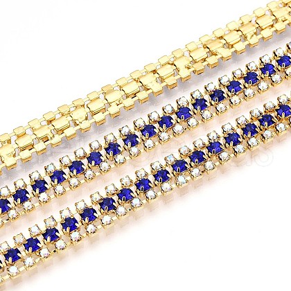 Iron Rhinestone Cup Chains CH-T006-04G-07-1