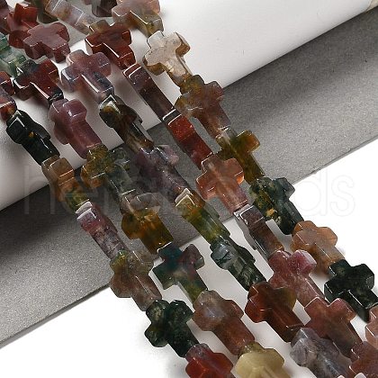 Natural Indian Agate Beads Strands G-I337-A04-02-1