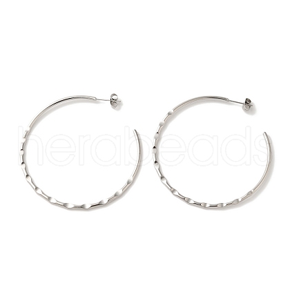 Non-Tarnish 304 Stainless Steel Stud Earrings for Women EJEW-Z066-01P-1