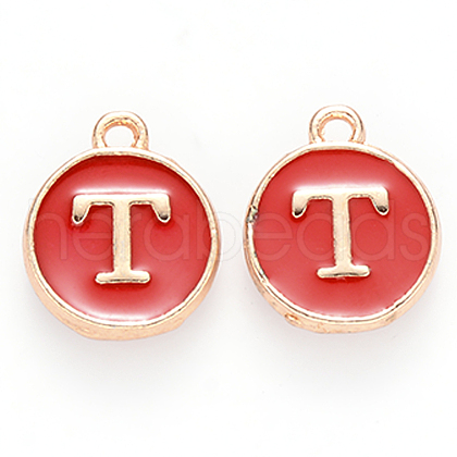 Golden Plated Alloy Enamel Charms ENAM-S118-03T-1