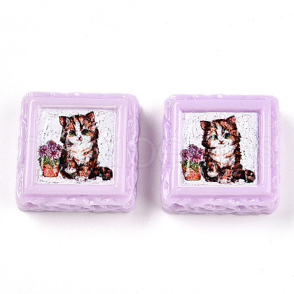 Opaque Resin Decoden Cabochons RESI-N039-130D-1