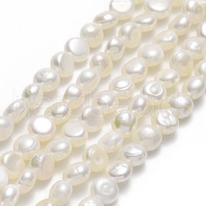 Natural Cultured Freshwater Pearl Beads Strands PEAR-A005-07B-01-1