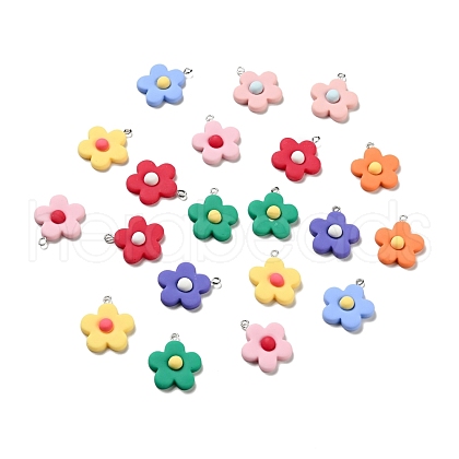 Opaque Resin Pendants RESI-G043-C01-1