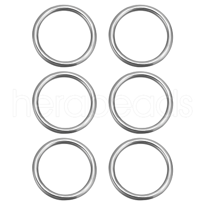 SUNNYCLUE 6Pcs 304 Stainless Steel Linking Rings FIND-SC0010-47-1