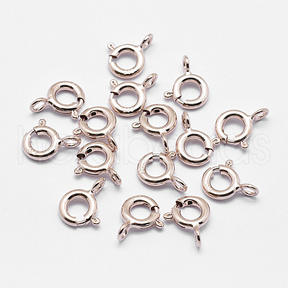 925 Sterling Silver Spring Ring Clasps STER-K167-076B-RG-1