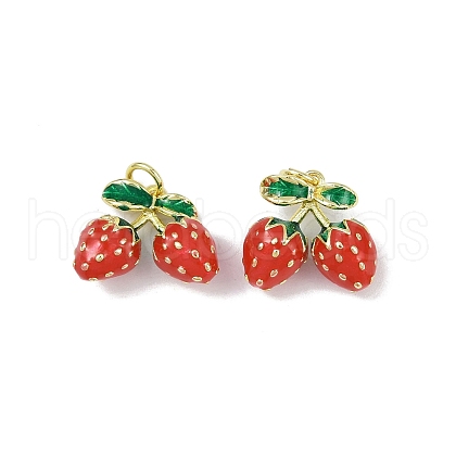 Brass Enamel Pendants KK-H072-18G-14-1