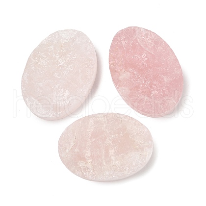 Natural Rose Quartz Cabochons G-K338-38C-02-1
