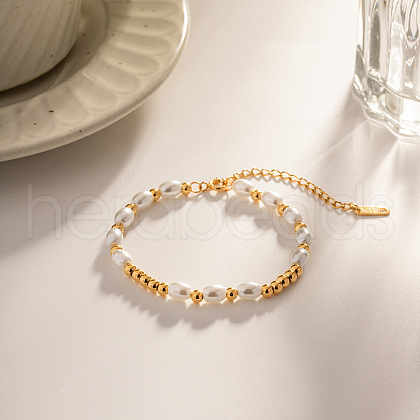 Stainless Steel Round Beaded Bracelets VG5654-1