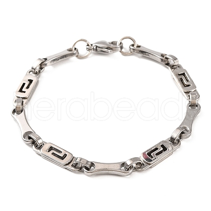 Tarnish Resistant 201 Stainless Steel Link Chain Bracelets BJEW-B078-103P-1