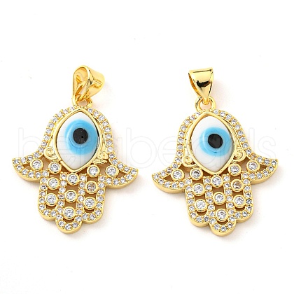 Brass Cubic Zirconia Pendants KK-K338-01G-04-1