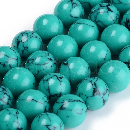 Synthetic Turquoise Beads Strand X-TURQ-H063-8mm-02-1